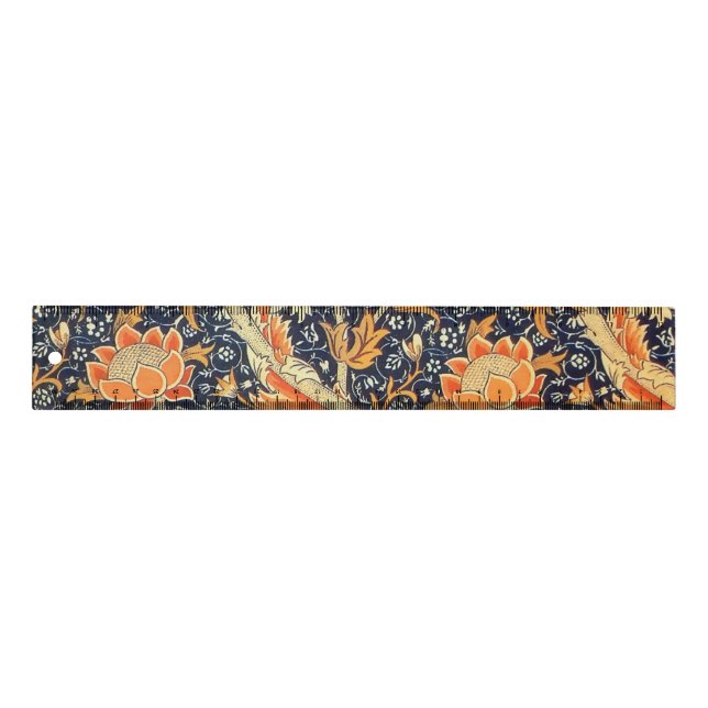 William Morris Cray Floral Art Nouveau Pattern Ruler (Front)