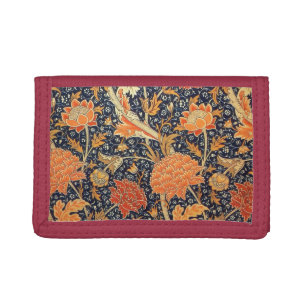 William Morris Cray Floral Art Nouveau Pattern Tri-fold Wallet
