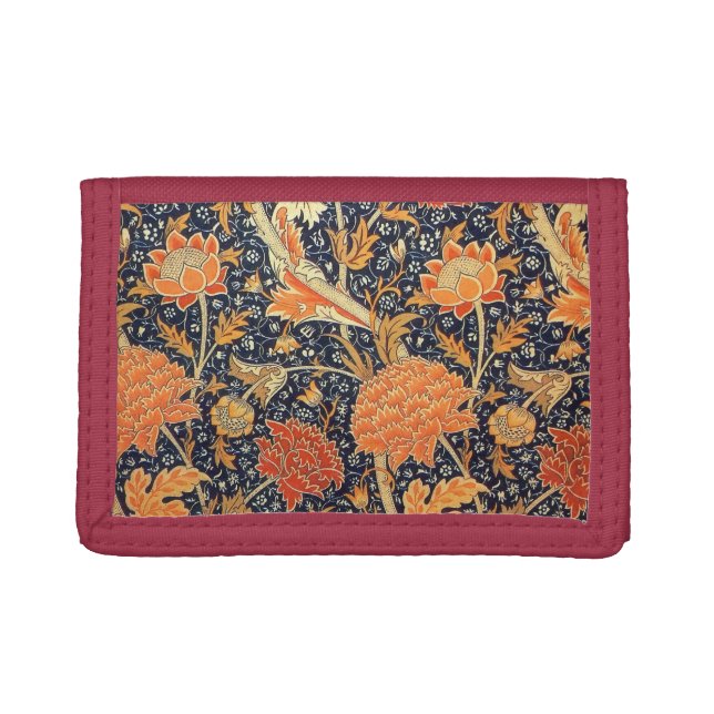William Morris Cray Floral Art Nouveau Pattern Trifold Wallet (Front)