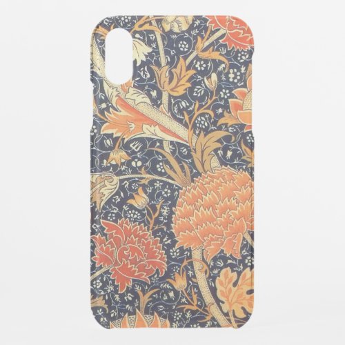 William Morris Cray Floral Art Nouveau Pattern iPhone XR Case