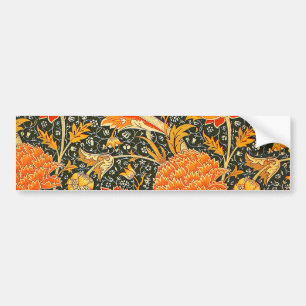 William Morris Cray Floral Pattern Vintage Bumper Sticker