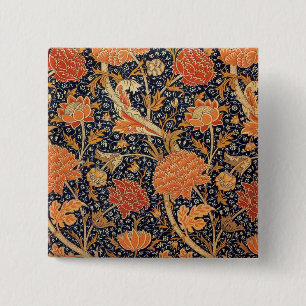 William Morris Cray Floral Pattern Vintage Button