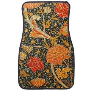William Morris Cray Floral Pattern Vintage Car Floor Mat