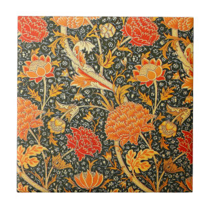 William Morris Cray Floral Pattern Vintage Ceramic Tile