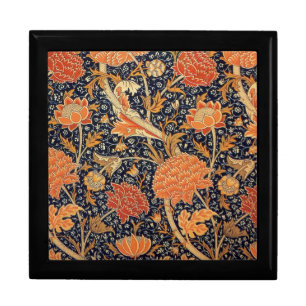 William Morris Cray Floral Pattern Vintage Jewelry Box