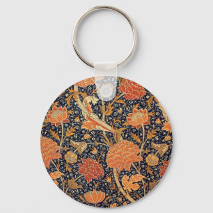 William Morris Cray Floral Pattern Vintage Keychain