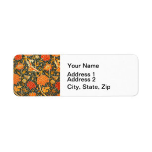 William Morris Cray Floral Pattern Vintage Label