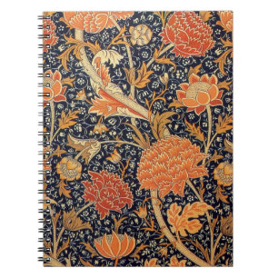 William Morris Cray Floral Pattern Vintage Notebook