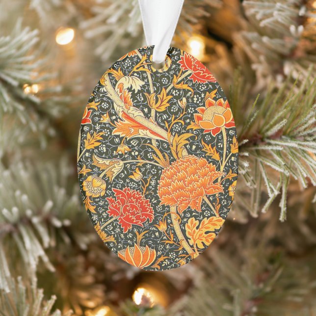 William Morris Cray Floral Pattern Vintage Ornament | Zazzle