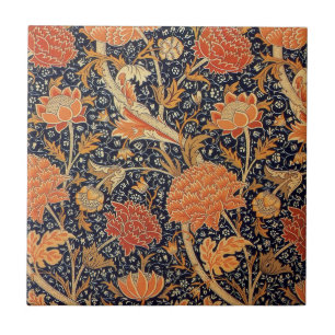 William Morris Cray Floral Pattern Vintage Tile