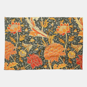 William Morris Cray Floral Pattern Vintage Towel