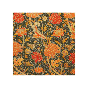 William Morris Cray Floral Pattern Vintage Wood Wall Decor