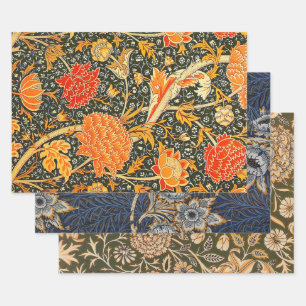 William Morris Cray Floral Pattern Vintage Wrapping Paper Sheets