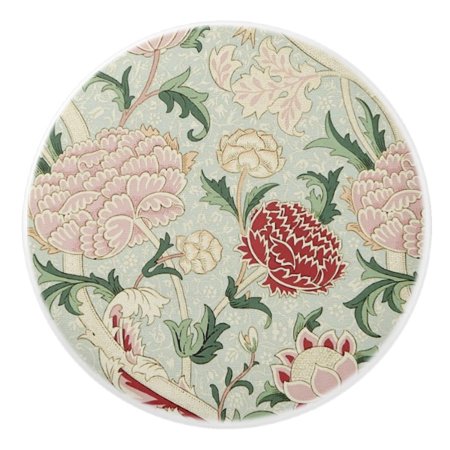 William Morris Cray Floral Pre-raphaelite Vintage Ceramic Knob