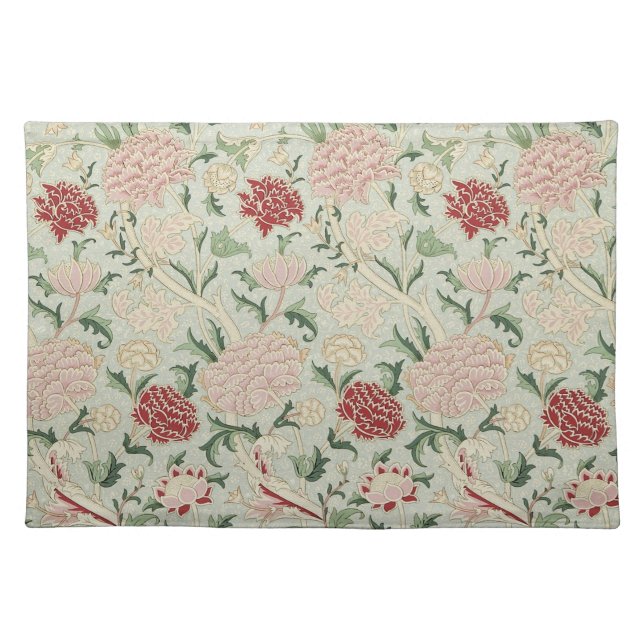 William Morris Cray Floral Pre-Raphaelite Vintage Cloth Placemat (Front)