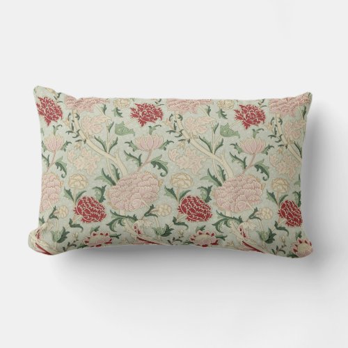William Morris Cray Floral Pre_Raphaelite Vintage Lumbar Pillow