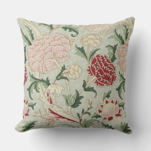 William Morris Cray Floral Pre-Raphaelite Vintage Throw Pillow