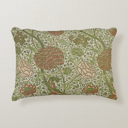 William Morris Cray Sage Flower Floral Botanical Accent Pillow