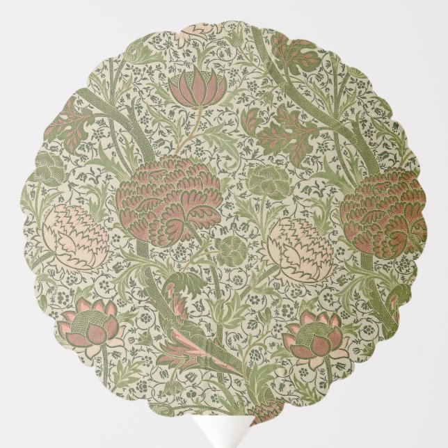 William Morris Cray Sage Flower Floral Botanical Balloon (Front)