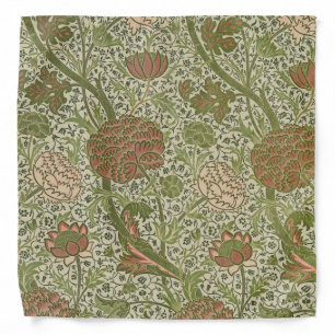 William Morris Cray Sage Flower Floral Botanical Bandana