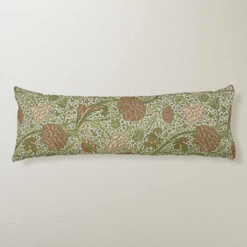 William Morris Cray Sage Flower Floral Botanical Body Pillow