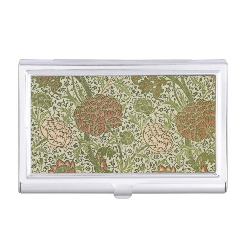 William Morris Cray Sage Flower Floral Botanical Business Card Case