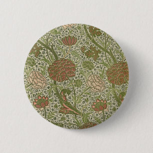 William Morris Cray Sage Flower Floral Botanical Button