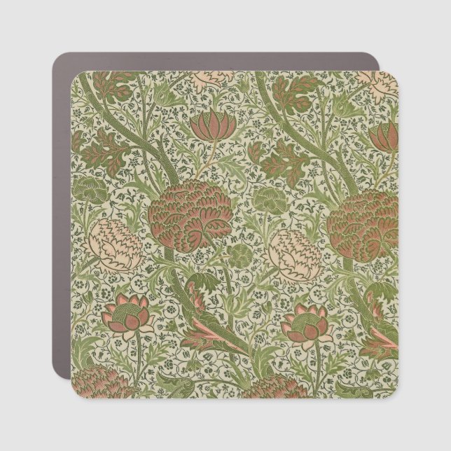 William Morris Cray Sage Flower Floral Botanical Car Magnet (Front)