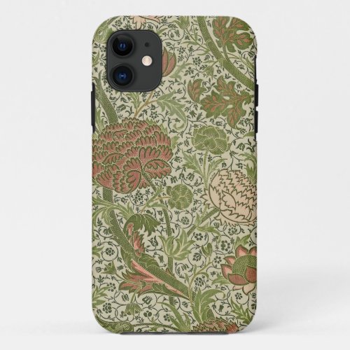 William Morris Cray Sage Flower Floral Botanical iPhone 11 Case