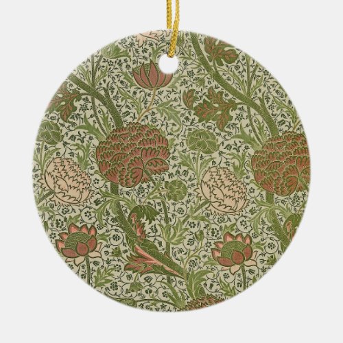 William Morris Cray Sage Flower Floral Botanical Ceramic Ornament