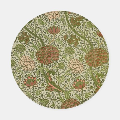 William Morris Cray Sage Flower Floral Botanical Coaster Set