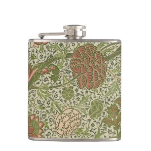 William Morris Cray Sage Flower Floral Botanical Flask