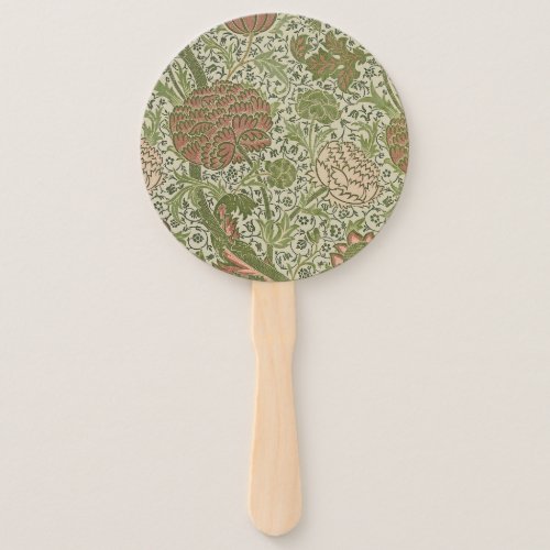 William Morris Cray Sage Flower Floral Botanical Hand Fan