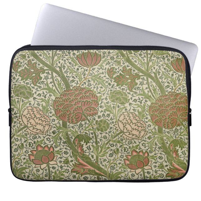 William Morris Cray Sage Flower Floral Botanical Laptop Sleeve (Front)