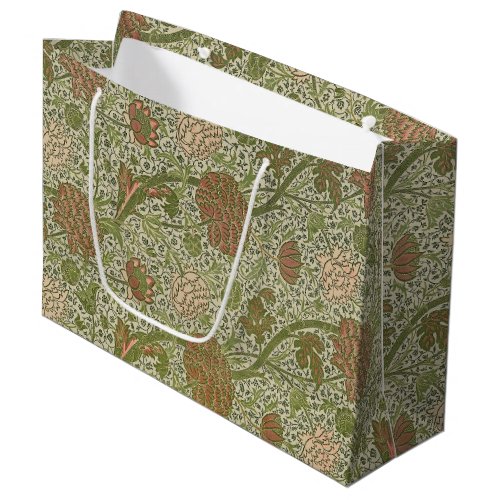 William Morris Cray Sage Flower Floral Botanical Large Gift Bag