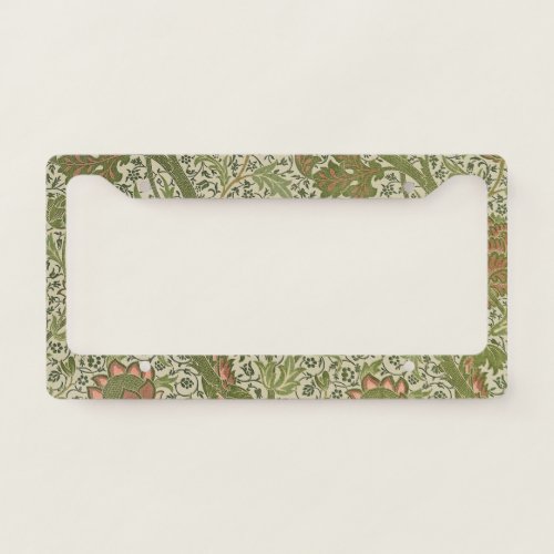 William Morris Cray Sage Flower Floral Botanical License Plate Frame
