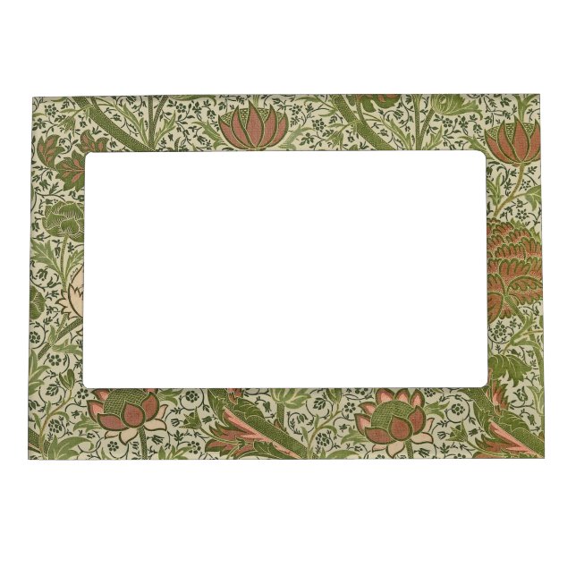 William Morris Cray Sage Flower Floral Botanical Magnetic Frame (Front)