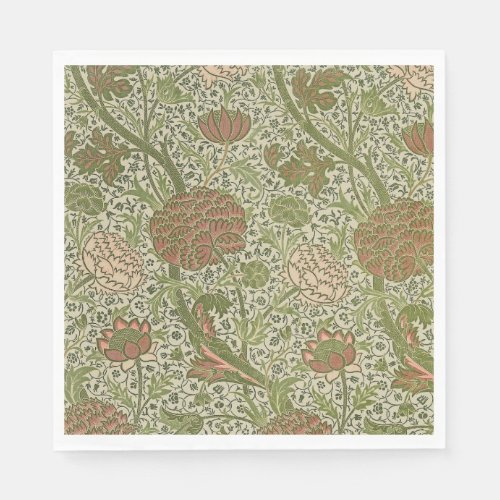 William Morris Cray Sage Flower Floral Botanical Napkins