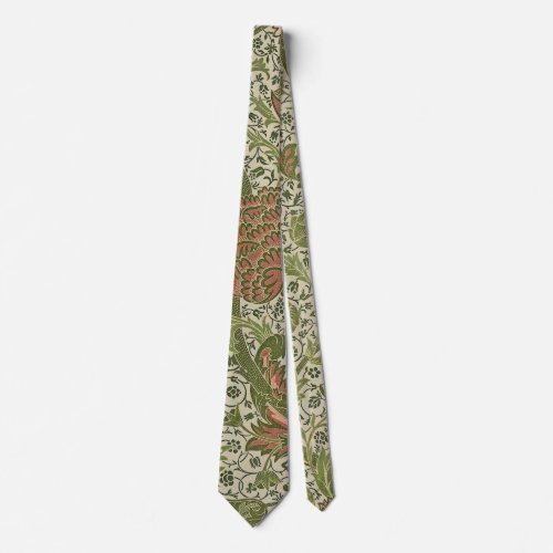 William Morris Cray Sage Flower Floral Botanical Neck Tie
