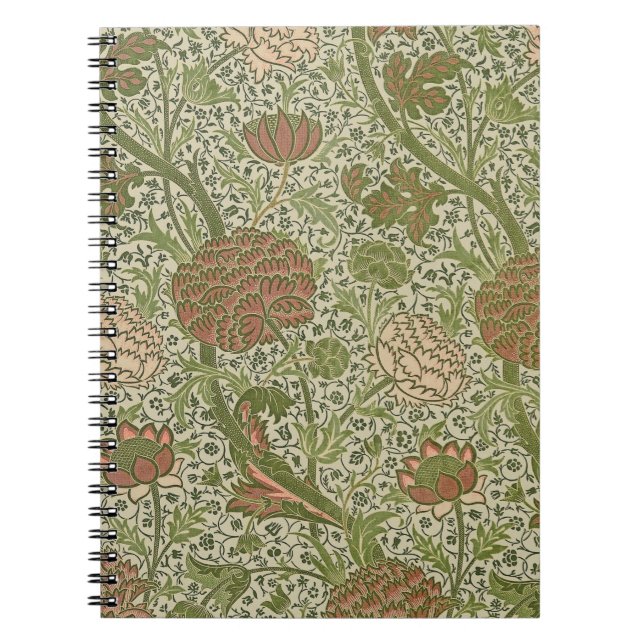 William Morris Cray Sage Flower Floral Botanical Notebook (Front)