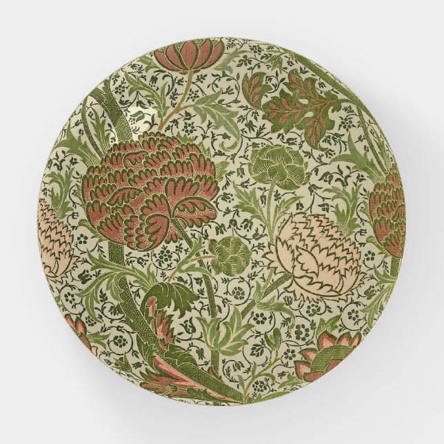 William Morris Cray Sage Flower Floral Botanical Paperweight (Front)