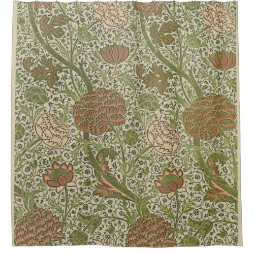 William Morris Cray Sage Flower Floral Botanical Shower Curtain