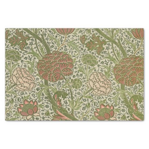 William Morris Cray Sage Flower Floral Botanical Tissue Paper