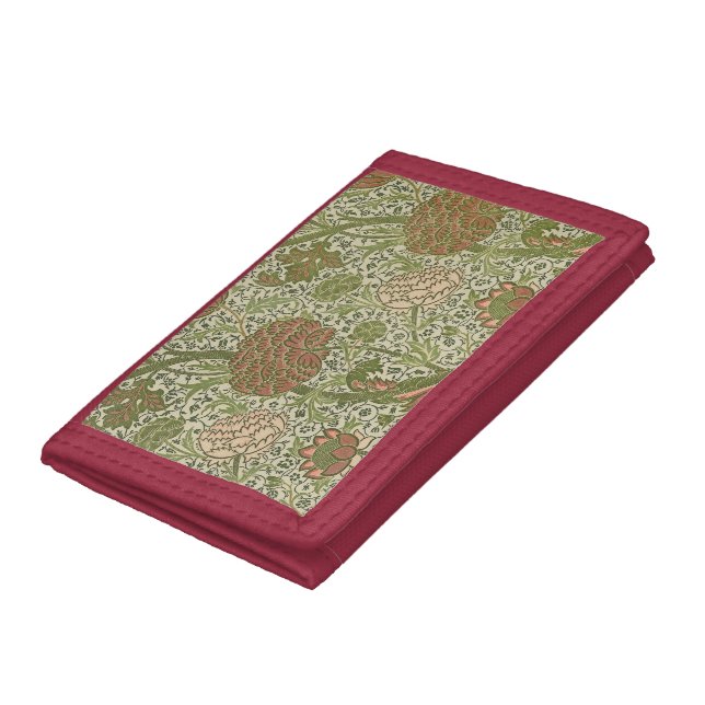 William Morris Cray Sage Flower Floral Botanical Trifold Wallet (Bottom)