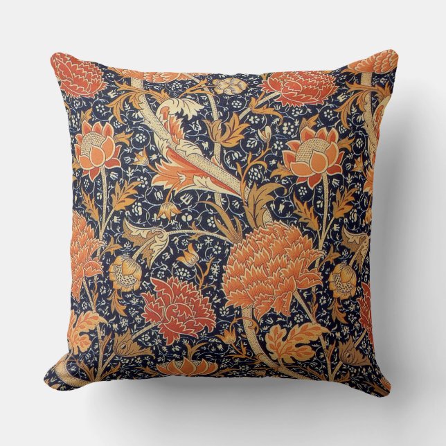 William Morris Cray Throw Pillow (Front)