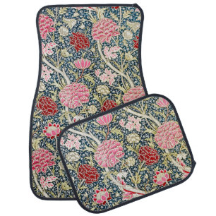 William Morris Cray Vintage Blossom Floral Design Car Floor Mat