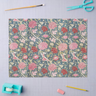 William Morris Cray Vintage Blossom Floral Design Tissue Paper