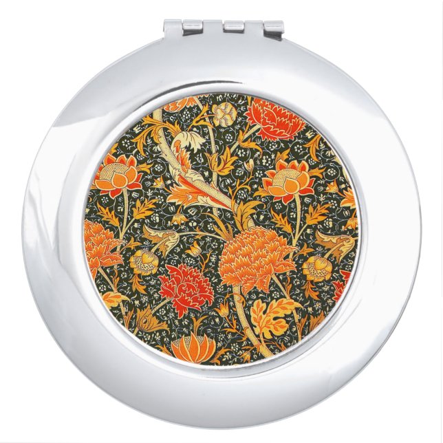 William Morris Cray Wallpaper Pattern Compact Mirror (Front)