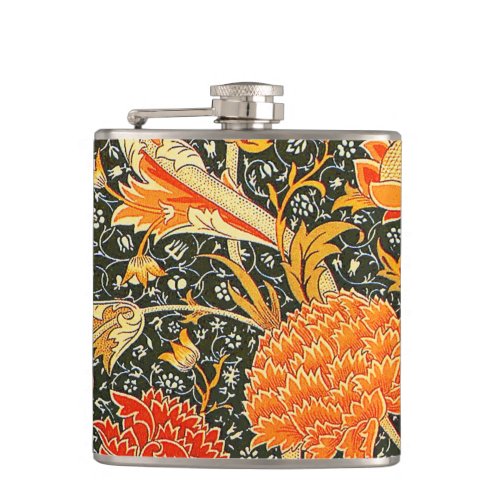 William Morris Cray Wallpaper Pattern Flask