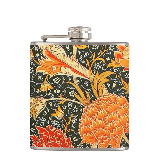 William Morris Cray Wallpaper Pattern Flask (Front)